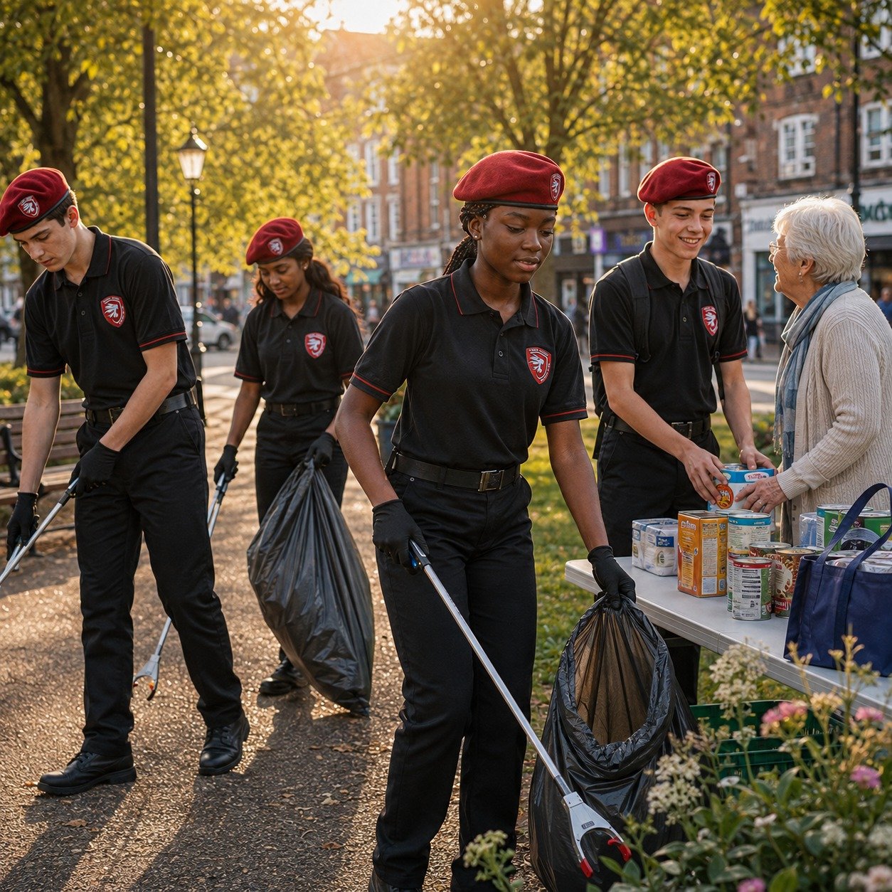 Ranger Cadets cadets helping in the community